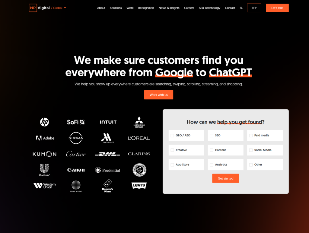 npdigital homepage