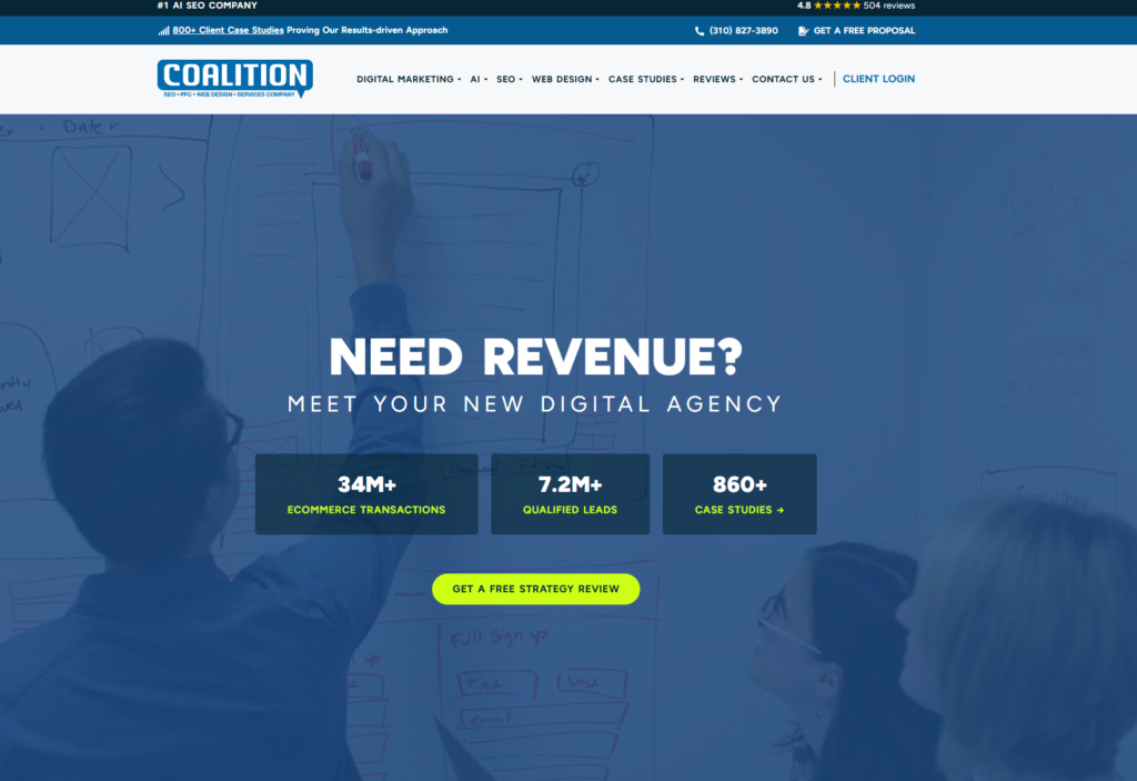 coalition homepage